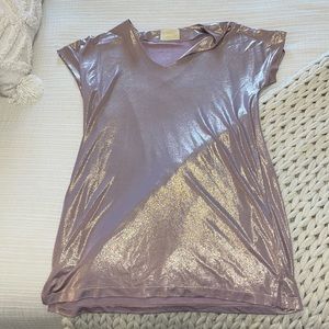 Judith March Purple Shimmer Flowy Dress